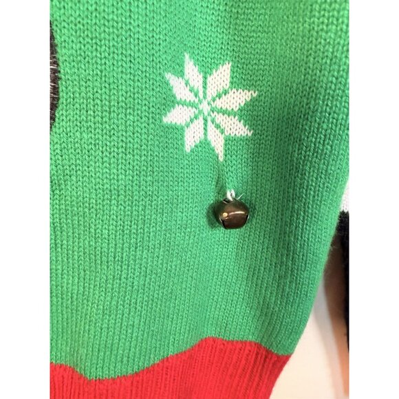 Jolly Sweaters Cow Country Western Kitsch Ugly Colorful Christmas Sweater Size L - Picture 5 of 11